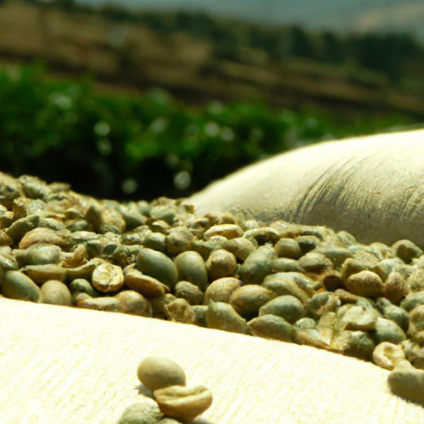 green coffee beans from Ethiopian country filling the whole world.
