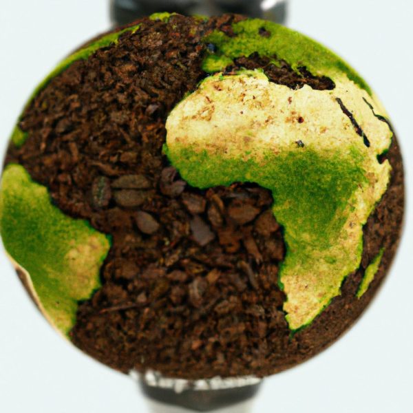 an earth made of a fresh coffee bean